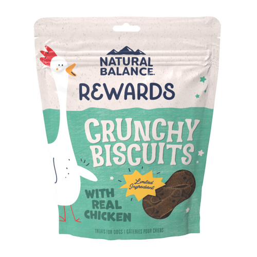 Natural Balance Rewards Crunchy Biscuits Dog Treats for Small Breeds with Real Chicken
