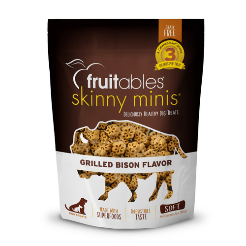 Fruitables Skinny Minis Grilled Bison Flavor Soft & Chewy Dog Treats