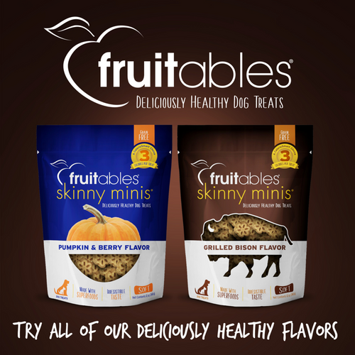 Fruitables Skinny Minis Grilled Bison Flavor Soft & Chewy Dog Treats