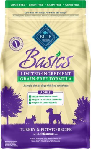 Blue Buffalo Basics Adult Skin & Stomach Care Turkey & Potato Recipe Dry Dog Food