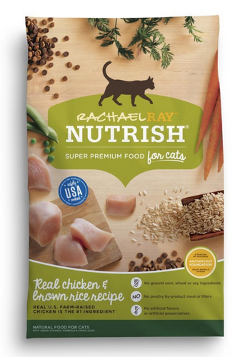Rachael Ray Nutrish Real Chicken & Brown Rice Recipe Whole Health Blend Dry Cat Food