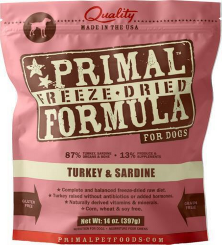 Primal Freeze Dried Nuggets Grain Free Turkey and Sardine Formula Dog Food