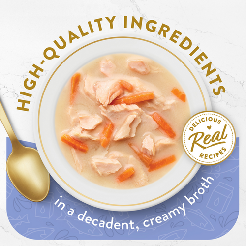 Purina Fancy Feast Creamy Broths Wild Salmon & Whitefish Wet Cat Food