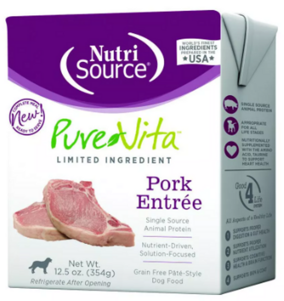 PureVita Pork Entree Dog Food