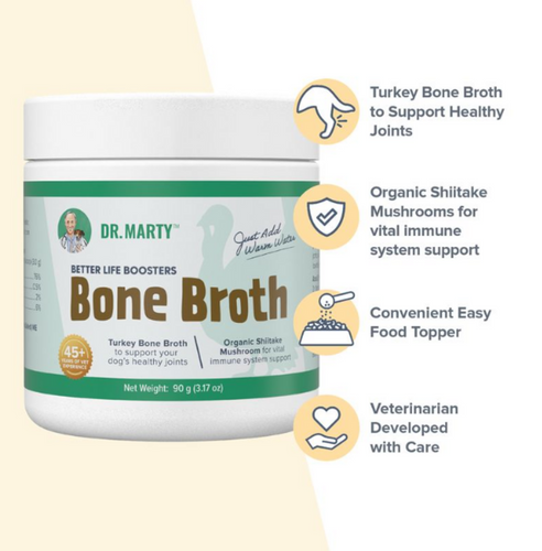 Dr. Marty Bone Broth Better Life Boosters Powdered Supplement for Dogs