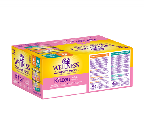 Wellness Complete Health Whitefish & Tuna and Chicken Variety Pack Kitten Canned Wet Cat Food