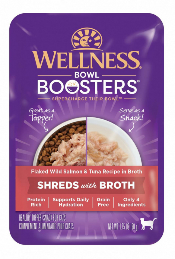 Wellness Bowl Boosters Flaked Salmon & Tuna in Broth Wet Cat Food Topper