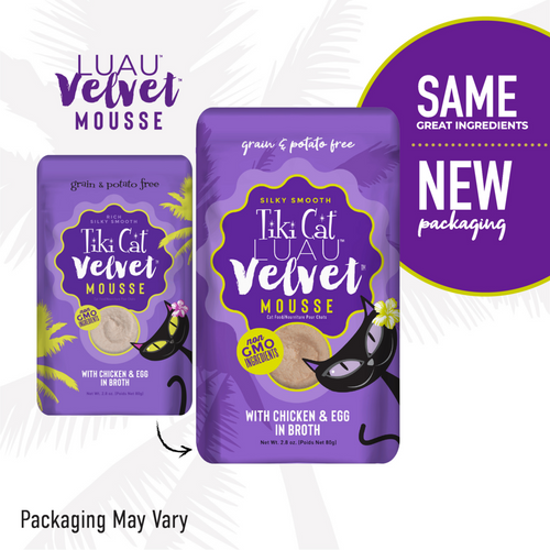 Tiki Cat Velvet Mousse Chicken & Egg Wet Cat Food Pouches