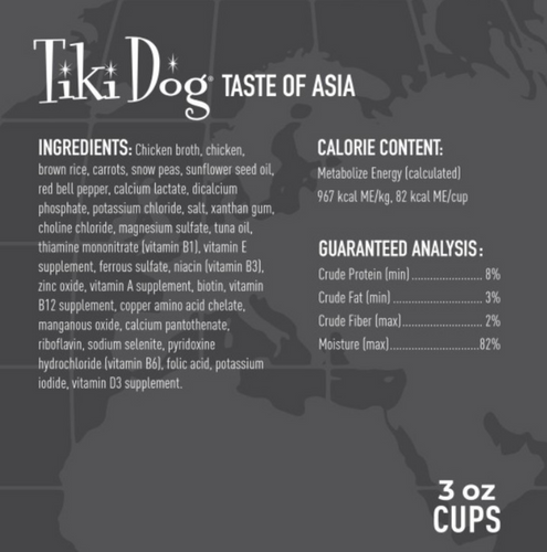 Tiki Dog Taste of the World Asia Chicken & Snow Peas Stir Fry Wet Dog Food