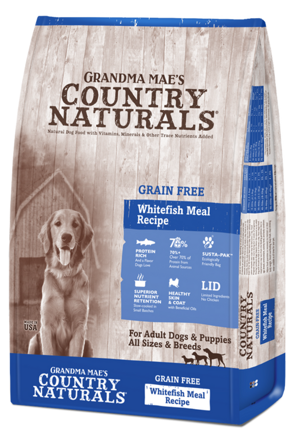 Grandma Mae's Country Naturals Grain Free WhiteFish Dry Food for Dogs