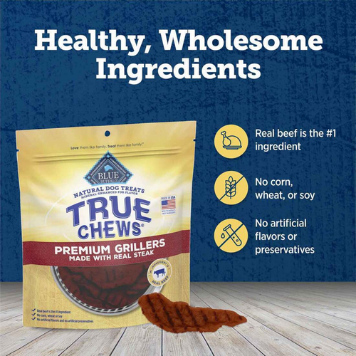 Blue Buffalo True Chews Steak Grillers Dog Treat