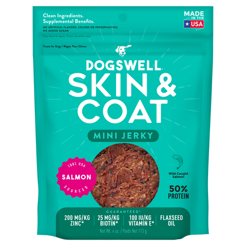 Dogswell Skin & Coat Mini Jerky Salmon Dog Treats