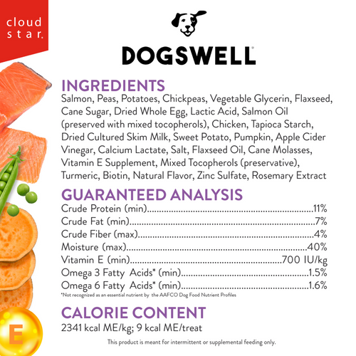 Dogswell Skin & Coat Soft & Chewy Salmon Dog Treats