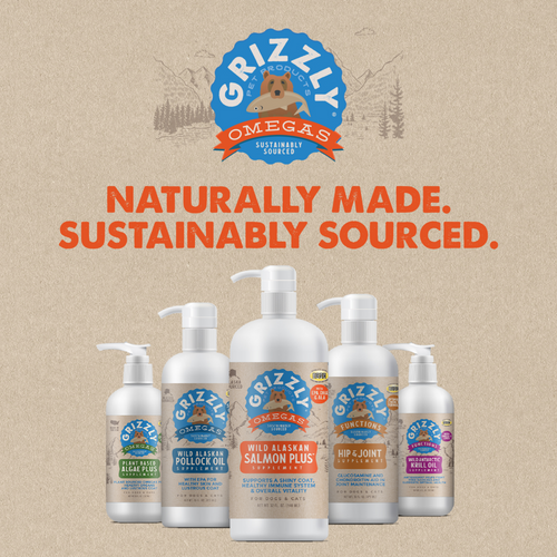 Grizzly Salmon Plus Omega 3-6-9 Food Supplement for Dogs and Cats