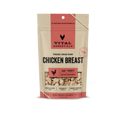 Vital Essentials Freeze Dried Chicken Breast Dog Treats