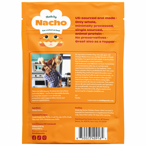 Made by Nacho Freeze Dried Chicken Breast Cat Treats