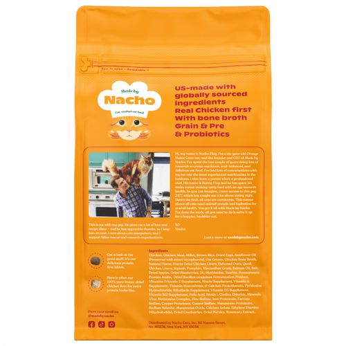 Made By Nacho Chicken & Duck & Quail Kibble with Freeze Dried Raw Inclusions