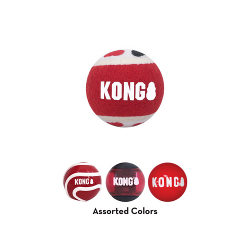 Kong Signature Balls 4 pack Assorted