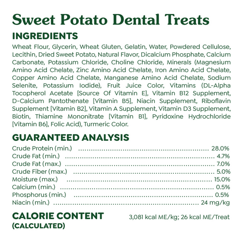 Greenies Dental Bone Sweet Potato Teenie