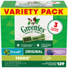 Greenies Teenie Dental Chews Flavored with Spearmint and Blueberry Dog Treats