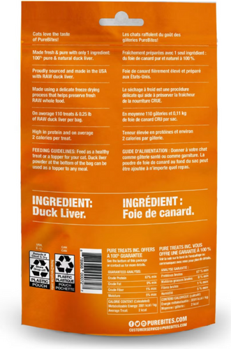 PureBites Freeze Dried Duck Liver Cat Treats