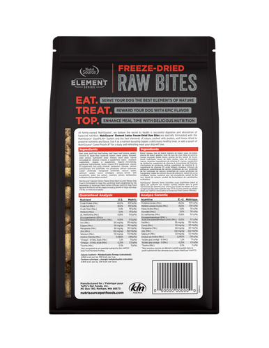 NutriSource Element Series Freeze Dried Raw Bites Beef and Lamb Recipe