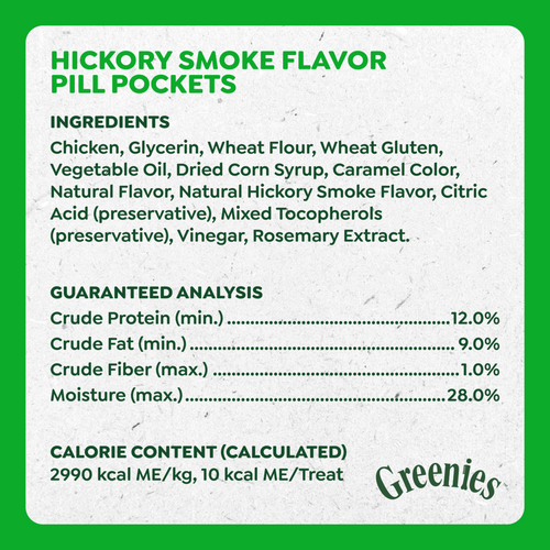 Greenies Pill Pockets Canine Hickory Smoke Flavor Dog Treats Tablet