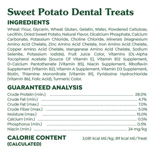 Greenies Dental Bone Sweet Potato