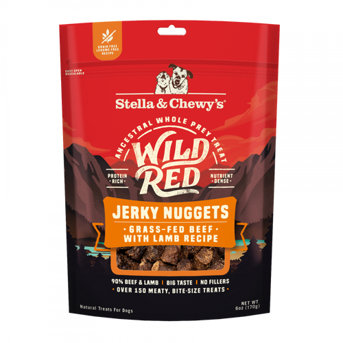 Stella & Chewy's Wild Red Jerky Nuggets Dog Treats Beef & Lamb Recipe