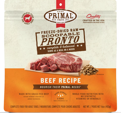 Primal Canine Beef Formula Freeze-Dried Pronto