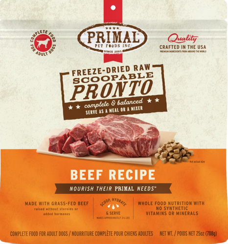 Primal Canine Beef Formula Freeze-Dried Pronto
