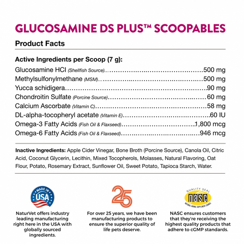 NaturVet Scoopables Glucosamine DS plus MSM for Dogs