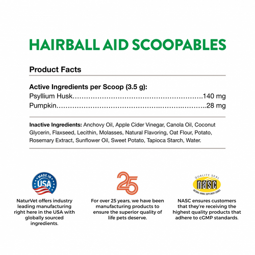 NaturVet Scoopables Hairball Aid for Cats