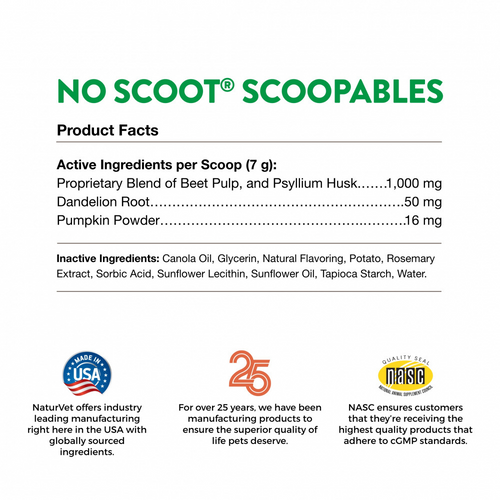 NaturVet Scoopables No Scoot for Dogs