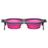 Loving Pets Pink Bella Roma Travel Double Diner Bowl