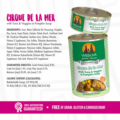 Weruva Cirque de la Mer with Tuna & Veggies in Pumpkin Soup Canned Dog Food