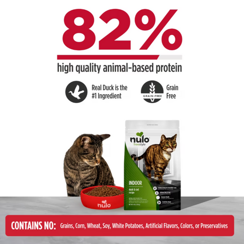 Nulo Freestyle Grain Free Duck and Cod Indoor Cat Food