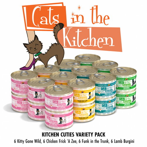 Weruva Cats in the Kitchen Grain Free Kitchen Cuties Variety Pack Canned Cat Food