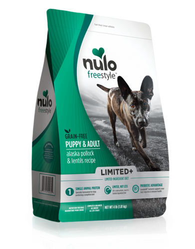 Nulo FreeStyle Limited+ Grain Free Alaska Pollock & Lentils Recipe Puppy & Adult Dry Dog Food