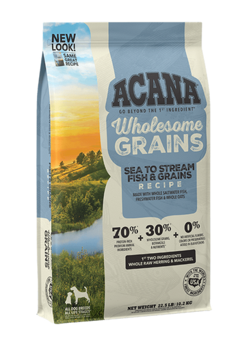 Acana Wholesome Grains Sea to Stream Fish & Grains Dry Dog Food Herring, Mackerel & Catfish