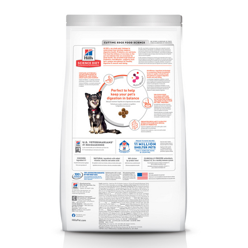 Hill's Science Diet Adult Perfect Digestion SM Bites Chicken, Brown Rice & Whole Oats Recipe Dry Dog Food