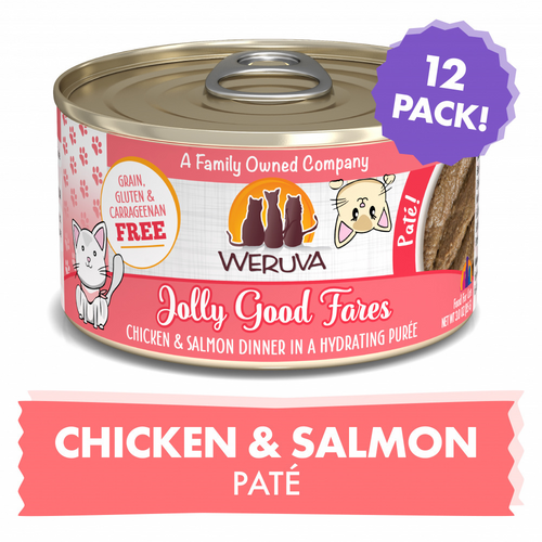 Weruva Classic Cat Pate Jolly Good Fares with Chicken & Salmon Canned Cat Food