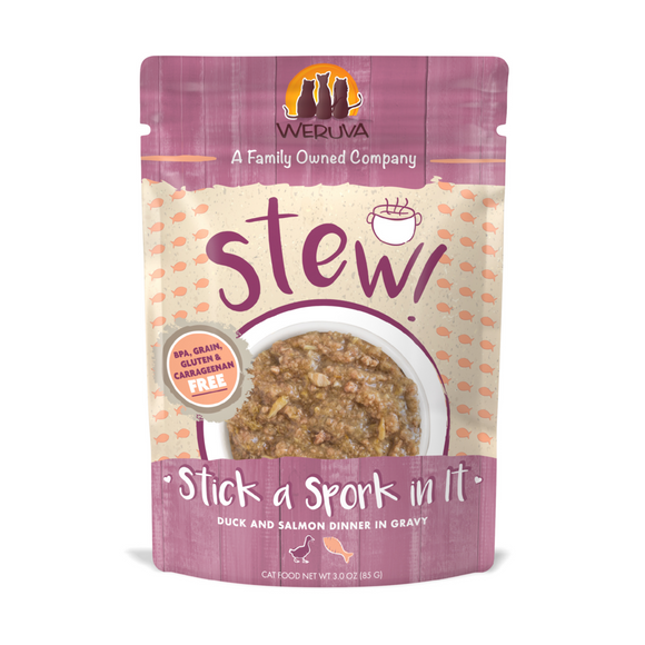 Weruva Classic Cat Stews! Stick a Spork in It with Duck & Salmon in Gravy Canned Cat Food