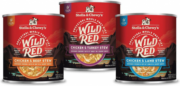 Stella & Chewy's Wild Red Wet Dog Food Variety Pack Stews High Protein Recipes