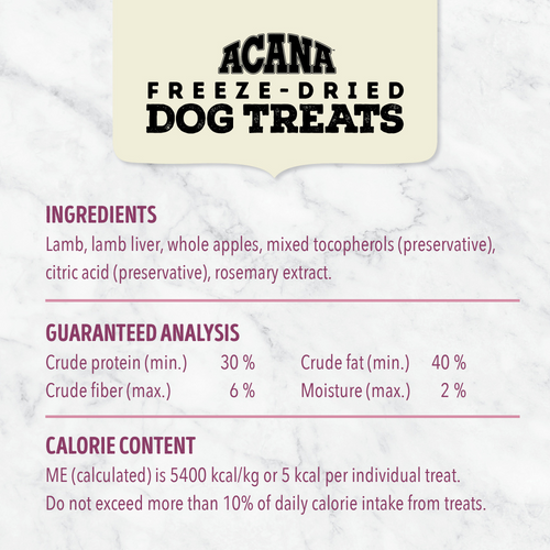 ACANA Singles Freeze Dried Dog Treats Grain Free Lamb & Apple Recipe