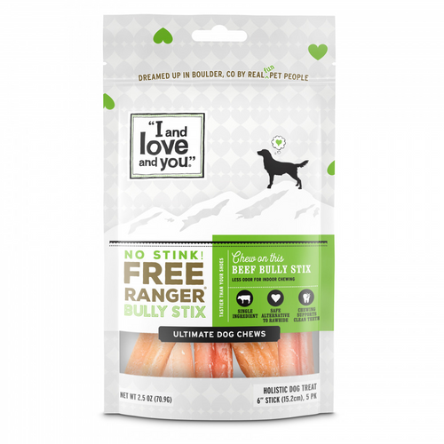 I and Love and You Grain Free Free Ranger No Stink Bully Stix Dog Treats