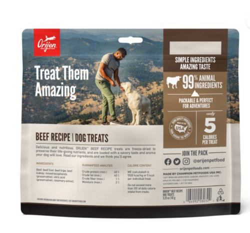 Orijen Freeze Dried Ranch Raised Beef Dog Treats