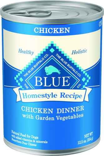 Blue Buffalo Homestyle Recipe Adult Chicken Dinner with Garden Vegetables Canned Dog Food