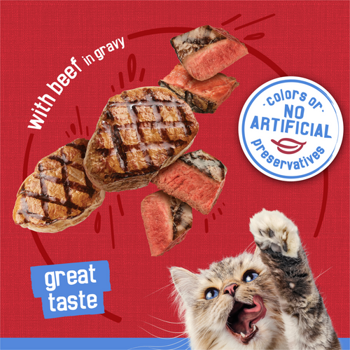 Friskies Shreds Beef and Gravy Wet Cat Food