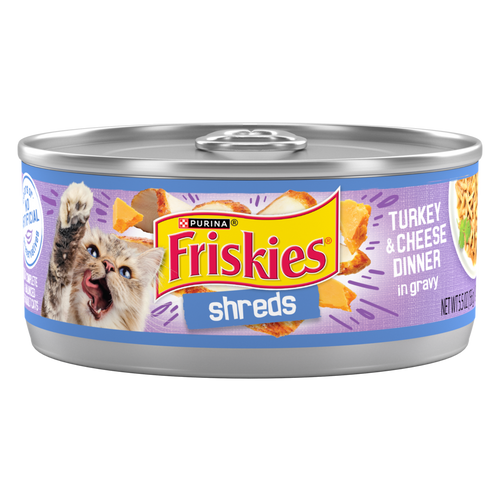 Friskies Savory Shreds Turkey And Cheese Wet Cat Food